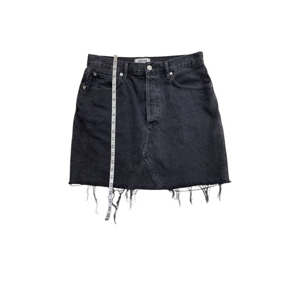 Agolde Quinn High Rise Skirt Denim Button Fly 28 - Picture 6 of 8